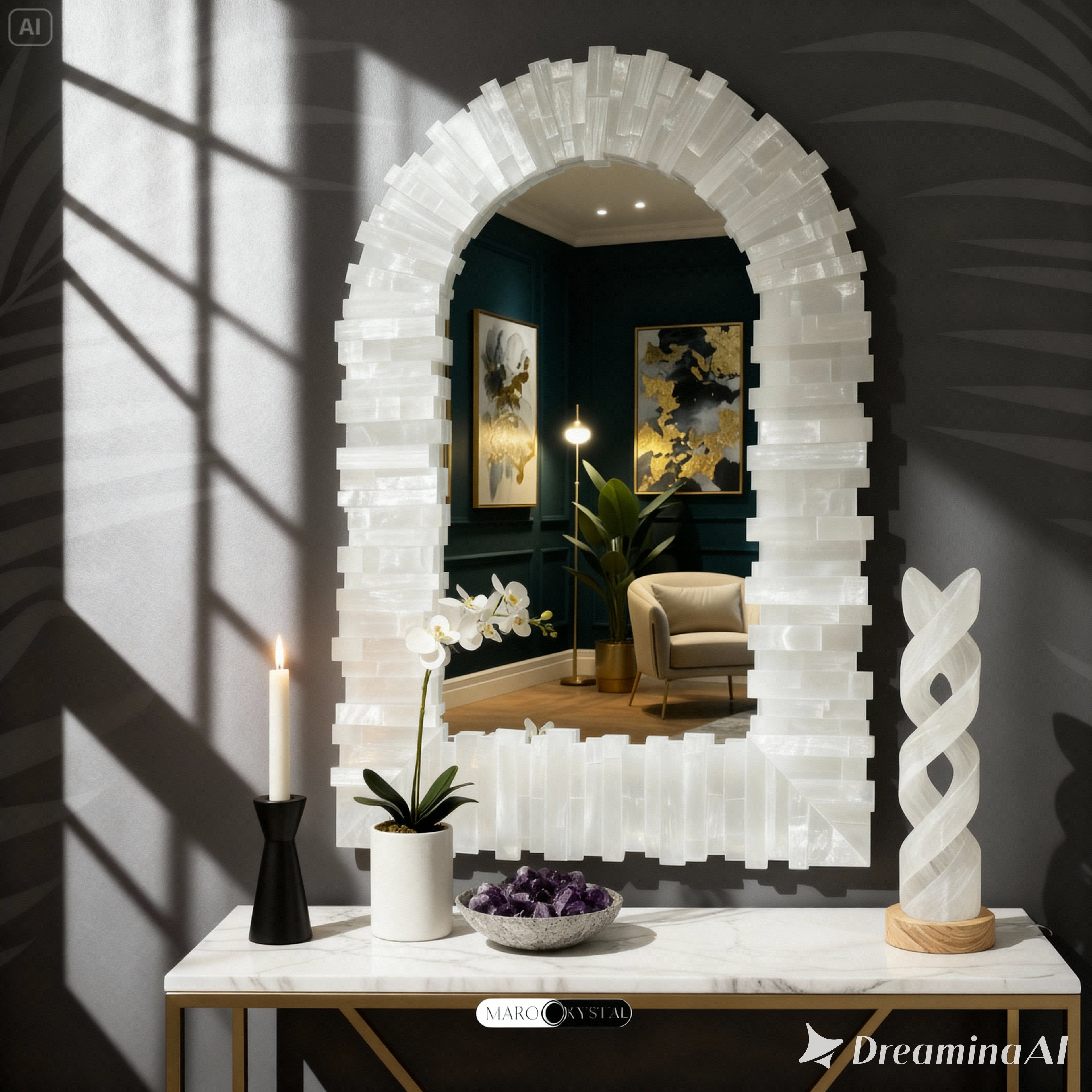 Wall Mirror selenite
